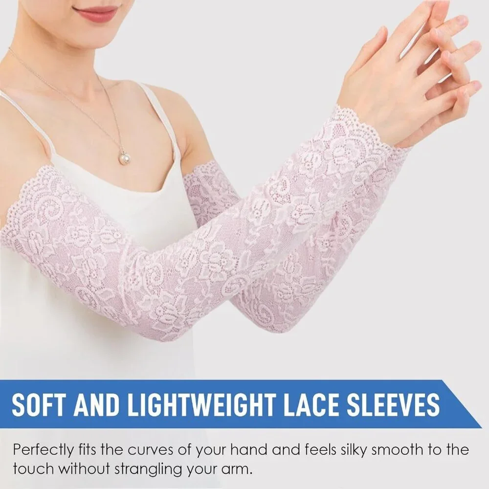 Women's 1 Purple Fingerless Lace Arm Sleeves Gloves Wedding Dress Party Prom